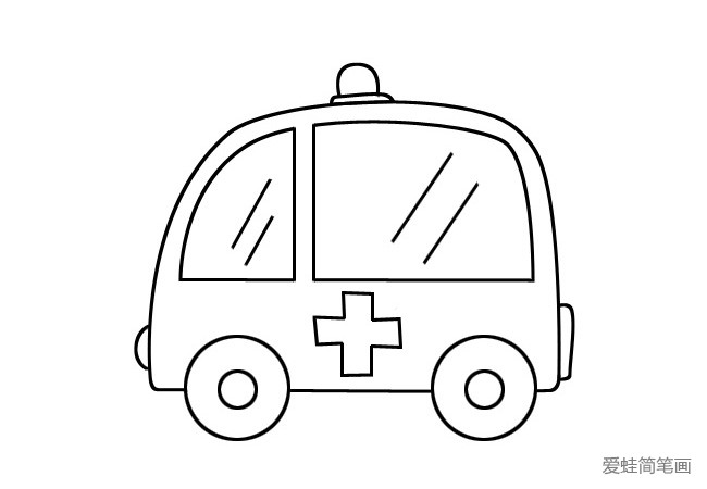 简单的救护车图片