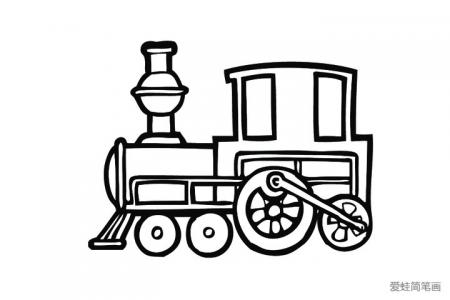 简单好画的蒸汽火车简笔画