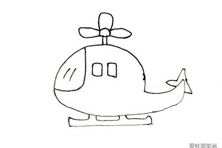 直升飞机简笔画怎么画