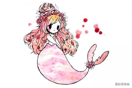 一组梦幻美人鱼插画图片