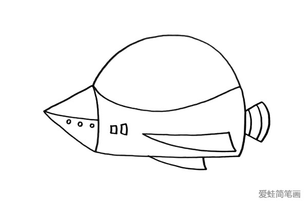 3.飞船的细节可以画的丰富一些，让它与众不同。