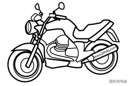摩托车简笔画怎么画