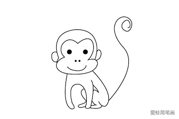 简单好画的猴子简笔画2