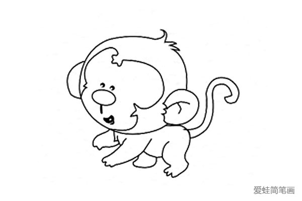 简单好画的猴子简笔画4