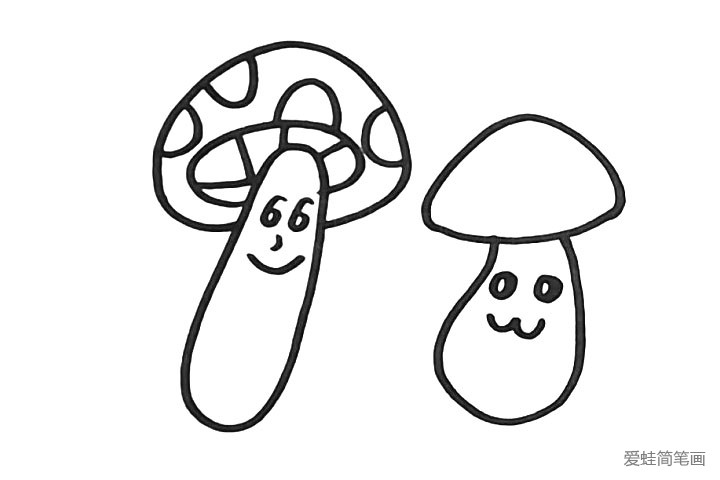 蘑菇头怎么画 简笔画图片