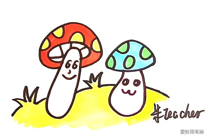 蘑菇简笔画怎么画