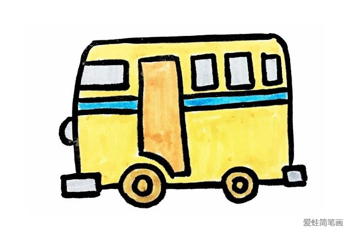 公交车简笔画怎么画