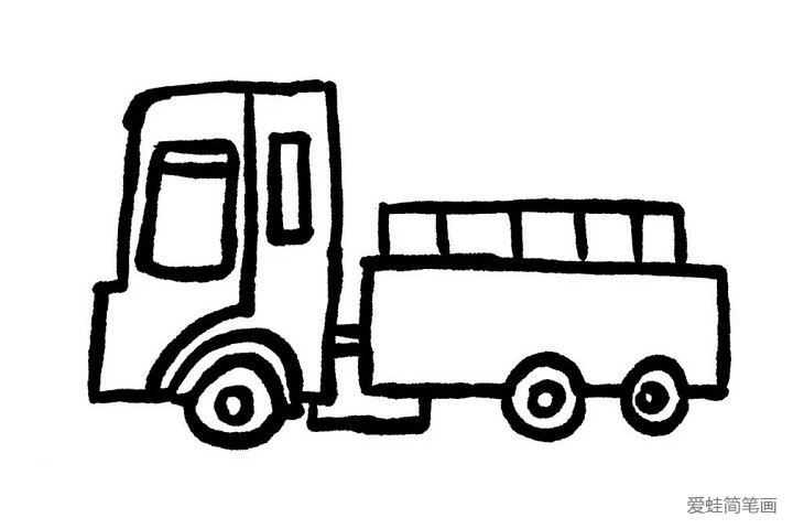 8.为了安全我们给小货车上的货物系上绳子吧！现在小货车就可以安全上路了哦！