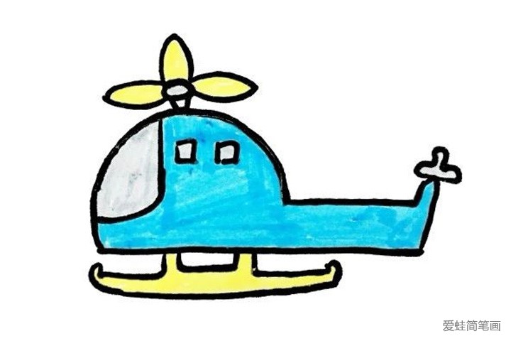 小型直升机怎么画