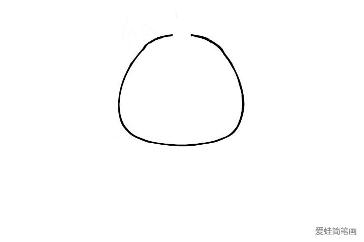 1.先画一个未封闭的圆。