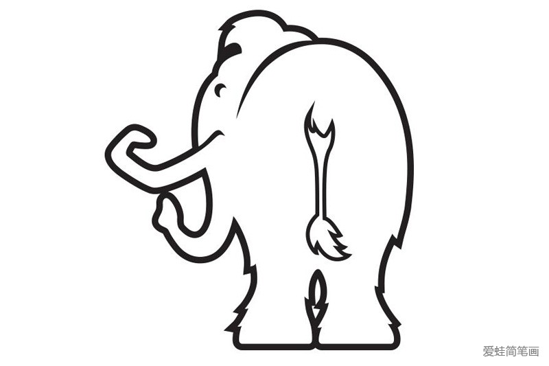 猛犸象简笔画2