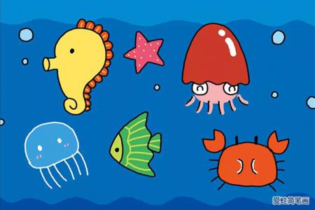 海底世界简笔画怎么画