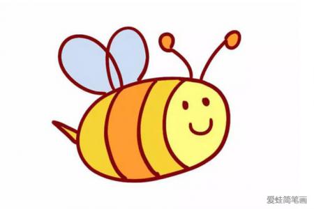 小蜜蜂简笔画怎么画