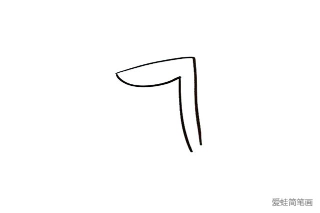 2.画7字形的形状，作为头发轮廓。