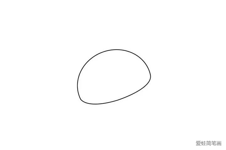 1.画一个像半圆的玩意儿，但不用太圆。