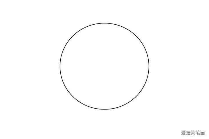 1.先画一个大圆圈。