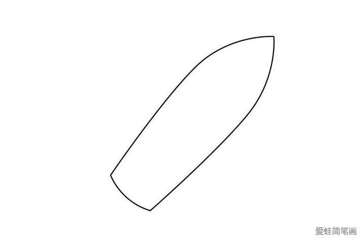 1.先画出火箭的机身轮廓。