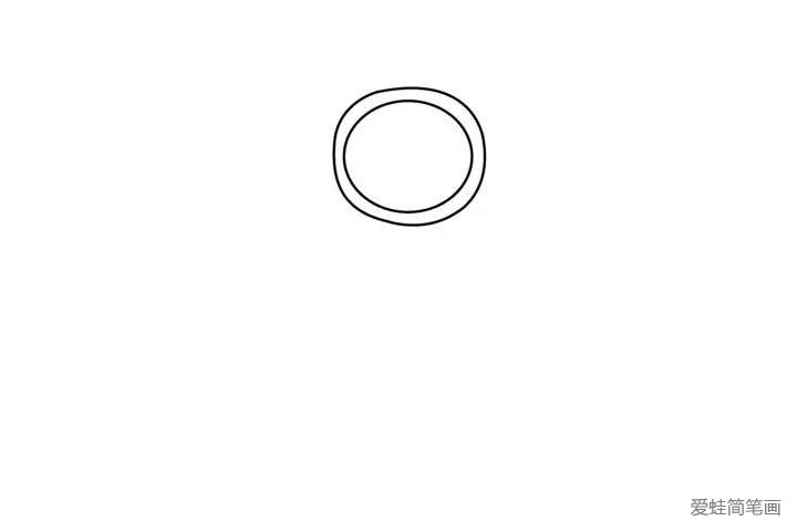 1.先画两个圆圈