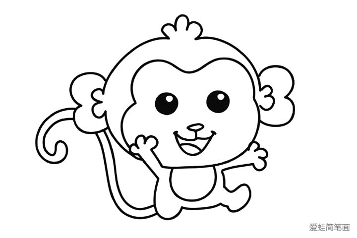 画一只可爱的小猴子图片