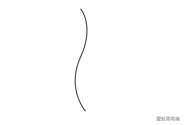 1.先画一条弯弯曲曲的线哦~