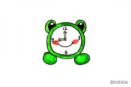 青蛙闹钟怎么画