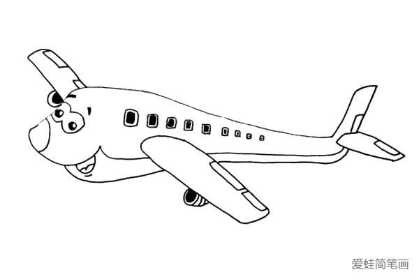10.还有另一侧机翼下面的加速器也给描绘出来。