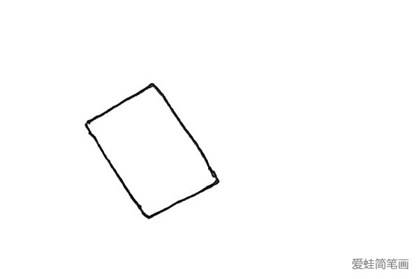 1.先画上一个长方形。