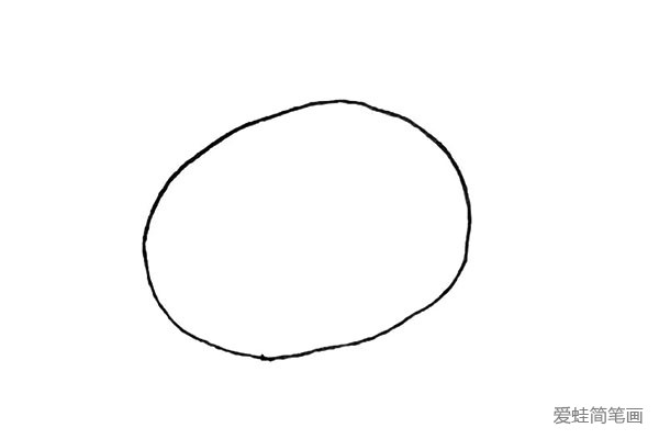 1.先画上一个圆形或者椭圆形的盘子。