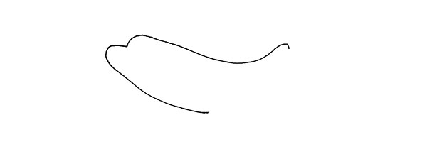 2.再用曲线勾勒出它的下半身.注意机头的形状。