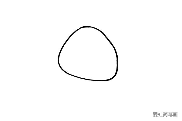 1.首先勾勒出一个不规则的圆形。