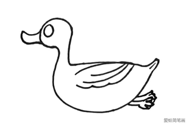 5.画出鸭子的双脚。