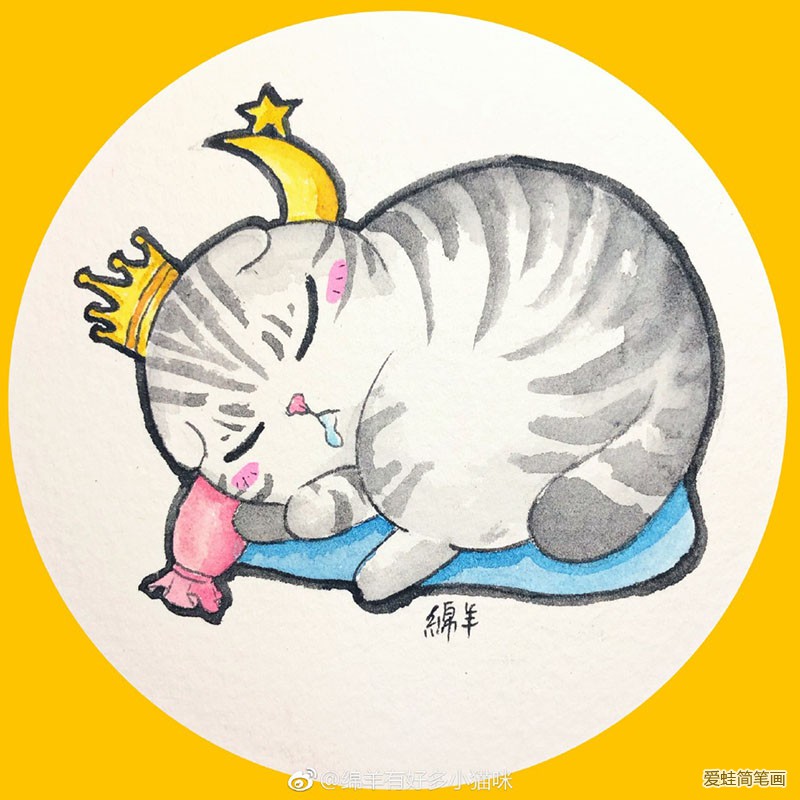 一组可爱小猫插画图片