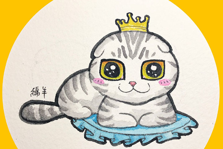 一组可爱小猫插画图片