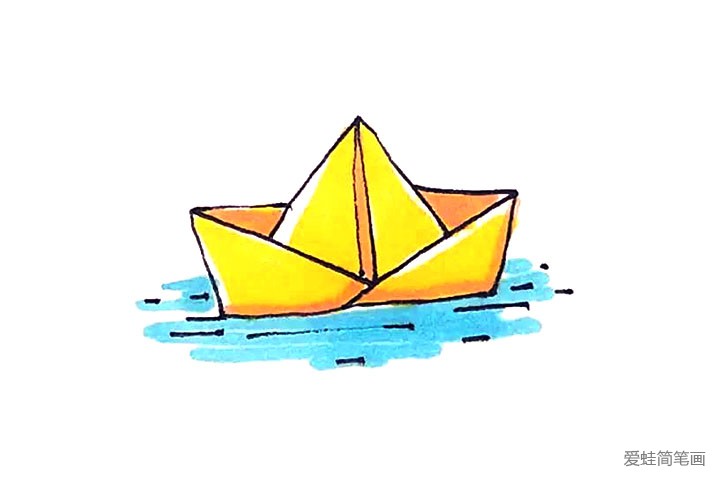 折纸船怎么画