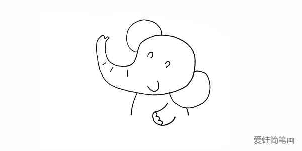 7.我们在画上大象的手臂。