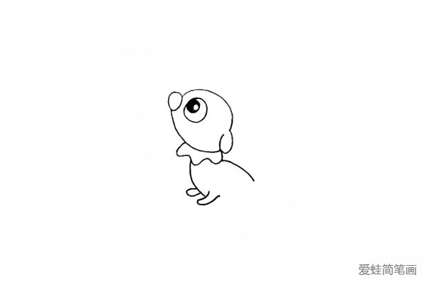 9.我们画出小海狗的两只小脚。