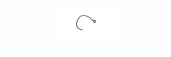 2.在画一个小圆圈作为松鼠的鼻子。