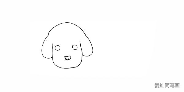 5.画出小狗的鼻子留出高光的位置。