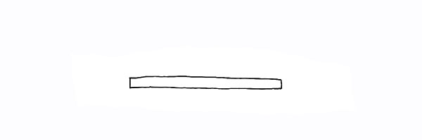 1.首先画一个长方形是芦苇的底座部分。