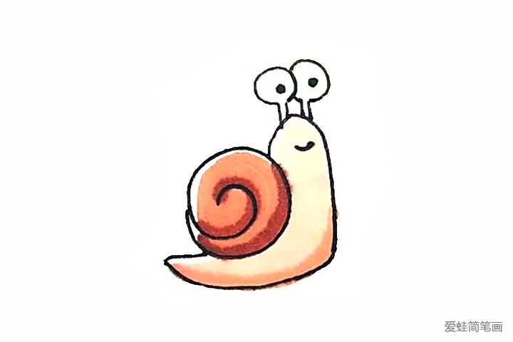 怎么画蜗牛