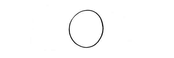 1.首先我们画出哈士奇圆圆的头部。