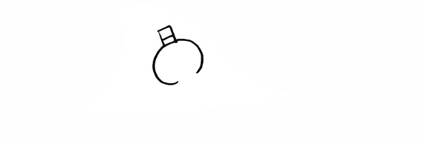 2.再画出葫芦的上半部分是椭圆状。