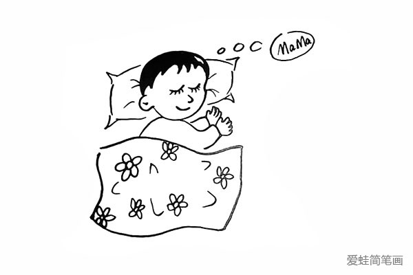 14.在圈中写出`MaMa`是宝宝在睡梦中的想象。