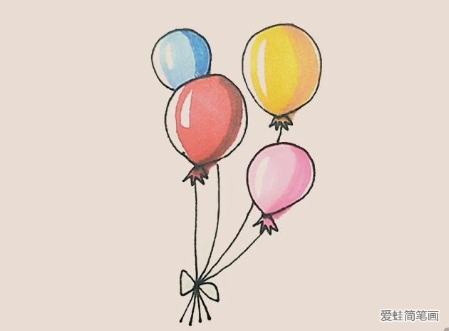 简笔画之彩色气球