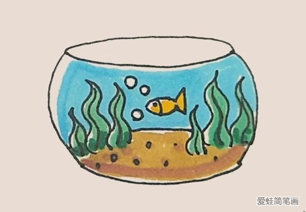 简笔画鱼缸