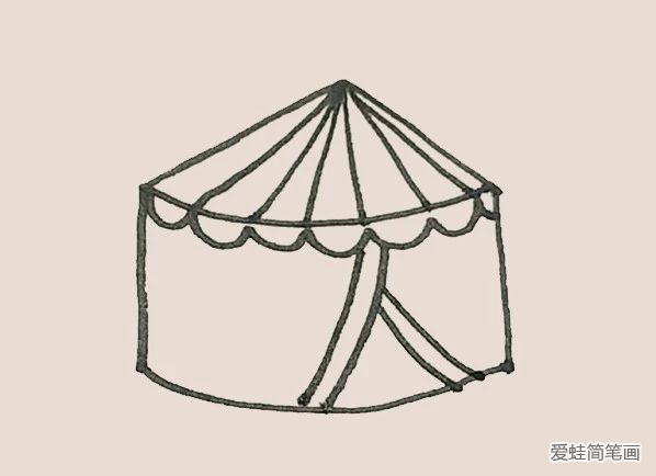 简笔画之马戏团帐篷