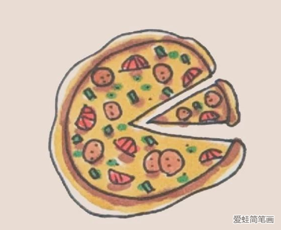简笔画之披萨