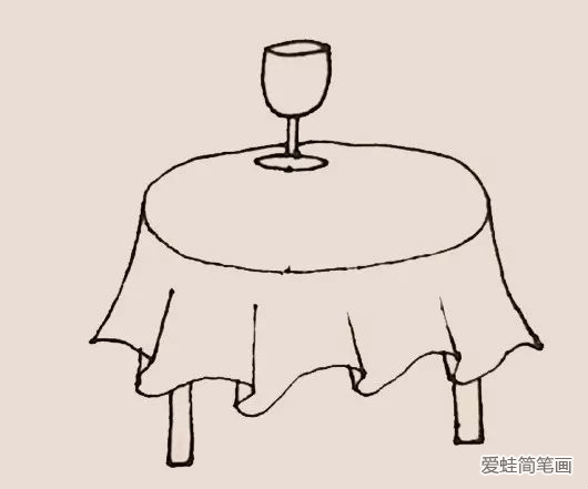 简笔画之餐桌