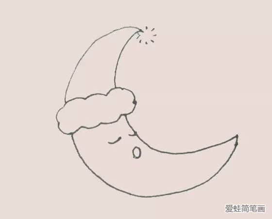 简笔画之睡着的月亮