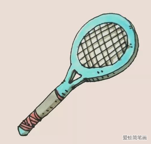 网球拍简笔画